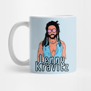 Retro Lenny Kravitz Fan Art Desain Mug